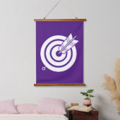 Pfeil traf ein rundes Ziel Wandteppich Mit Holzrahmen (Schlafzimmer)