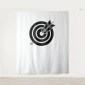 Pfeil traf ein rundes Zielband Wandteppich (Vorderseite)