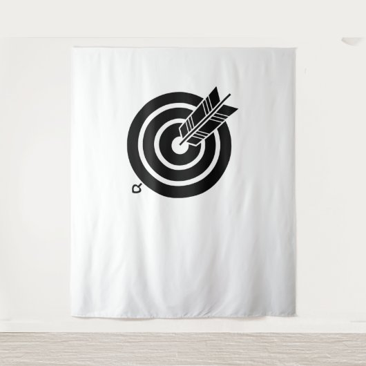 Pfeil traf ein rundes Zielband Wandteppich (Vorderseite)