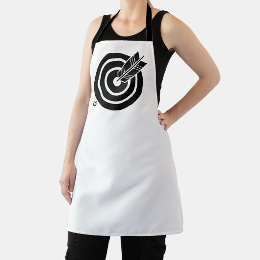 Pfeil traf eine runde Ziel-Schürze Schürze (InSitu)