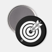 Pfeil traf einen runden Zielmagneten Magnet (Vorderseite/Rückseite)