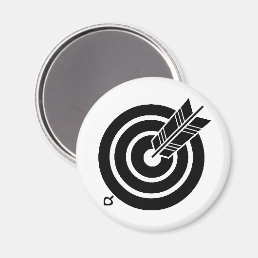 Pfeil traf einen runden Zielmagneten Magnet (Vorderseite/Rückseite)