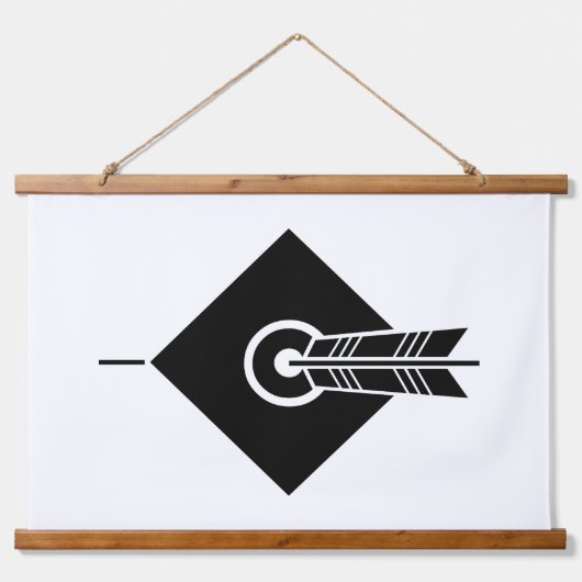 Pfeil-Treffer Wandteppich Mit Holzrahmen (Vorne)