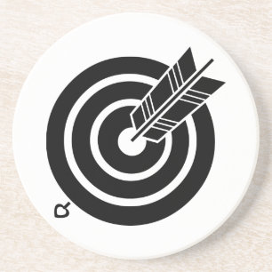 Pfeil trifft ein rundes Ziel Getränkeuntersetzer