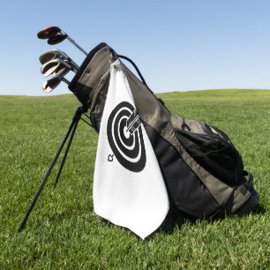 Pfeil trifft ein rundes Ziel Golfhandtücher Golfhandtuch