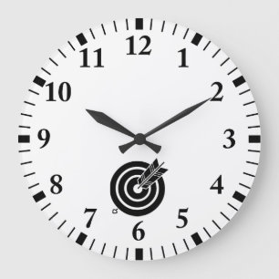 Pfeil trifft ein rundes Ziel Große Wanduhr