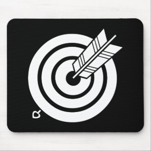 Pfeil trifft ein rundes Ziel Mousepad