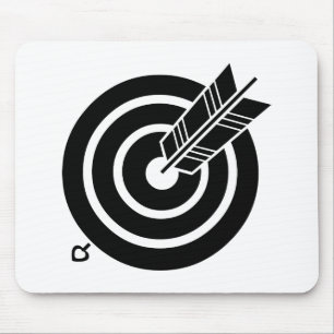 Pfeil trifft ein rundes Ziel Mousepad
