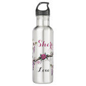 Pfeil und Blume Edelstahlflasche (Vorderseite)