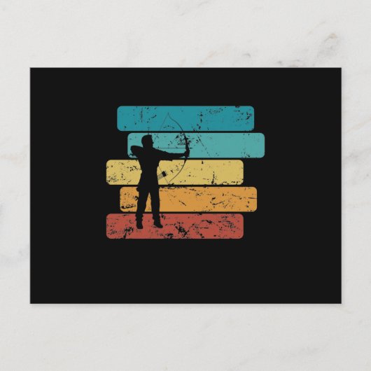 Pfeil und Bogen Bogenschießen Postkarte (Vorderseite)