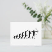 Pfeil und Bogen Evolutionstheorie Bogenschießen  Postkarte (Stehend Vorderseite)