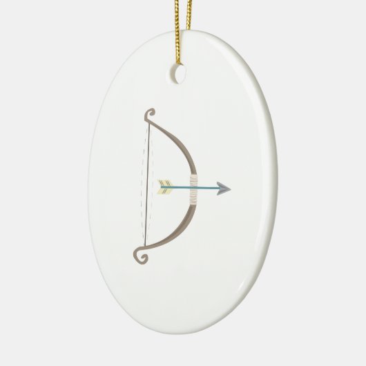 Pfeil und Bogen Keramikornament (Links)