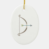 Pfeil und Bogen Keramikornament (Vorne)