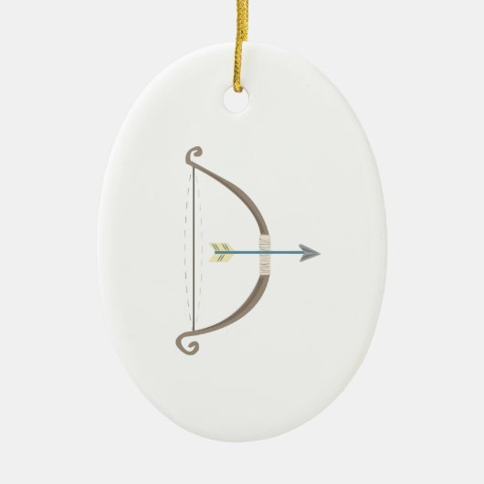 Pfeil und Bogen Keramikornament (Vorne)