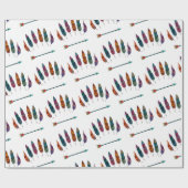 Pfeil und Federn Geschenkpapier (Flach)