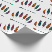 Pfeil und Federn Geschenkpapier (Ecke)