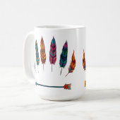 Pfeil und Federn Kaffeetasse (Vorderseite Links)
