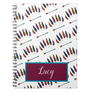 Pfeil und Federn Notizblock