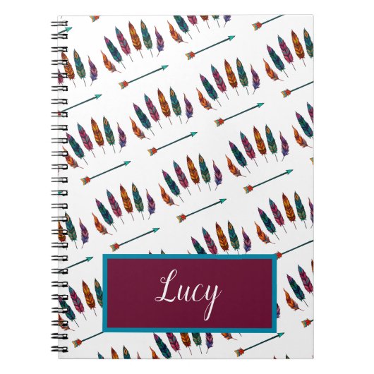 Pfeil und Federn Notizblock (Vorderseite)