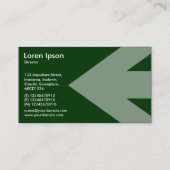 Pfeil v2 - Dunkelgrün Visitenkarte (Rückseite)