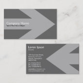 Pfeil v2 - grau visitenkarte (Vorne/Hinten)