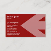 Pfeil v2 - Maroon Visitenkarte (Rückseite)