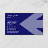 Pfeil v2 - Navy Blue 000066 Visitenkarte (Rückseite)