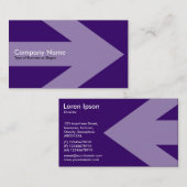Pfeil v2 - Tief Lila Visitenkarte (Vorne/Hinten)