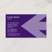 Pfeil v2 - Tief Lila Visitenkarte (Rückseite)