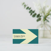Pfeil v3 (Cream) - Aquamarines Grün 006666 Visitenkarte (Stehend Vorderseite)