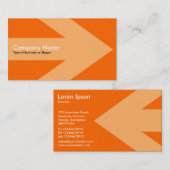 Pfeil v3 (Cream) - Orange FF6600 Visitenkarte (Vorne/Hinten)