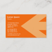 Pfeil v3 (Cream) - Orange FF6600 Visitenkarte (Rückseite)