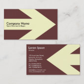 Pfeil v3 (Creme) - braun Visitenkarte (Vorne/Hinten)