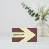 Pfeil v3 (Creme) - braun Visitenkarte (Stehend Vorderseite)