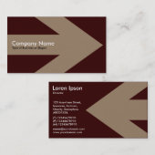 Pfeil v3 (Creme) - Dunkelbraun 330000 Visitenkarte (Vorne/Hinten)