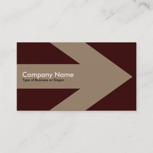 Pfeil v3 (Creme) - Dunkelbraun 330000 Visitenkarte (Vorderseite)