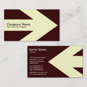 Pfeil v3 (Creme) - Dunkelbraun 330000 Visitenkarte (Vorne/Hinten)