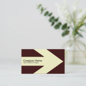 Pfeil v3 (Creme) - Dunkelbraun 330000 Visitenkarte (Stehend Vorderseite)