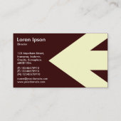 Pfeil v3 (Creme) - Dunkelbraun 330000 Visitenkarte (Rückseite)