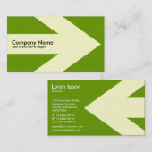 Pfeil v3 (Creme) - Grün 669900 Visitenkarte (Vorne/Hinten)