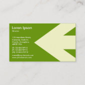 Pfeil v3 (Creme) - Grün 669900 Visitenkarte (Rückseite)