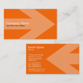 Pfeil v3 (Light Orange) - Orange FF6600 Visitenkarte (Vorne/Hinten)