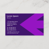 Pfeil v3 (Lila) - Tief Lila 330066 Visitenkarte (Rückseite)