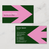 Pfeil v3 (Rosa) - Dunkelgrün 003300 Visitenkarte (Vorne/Hinten)