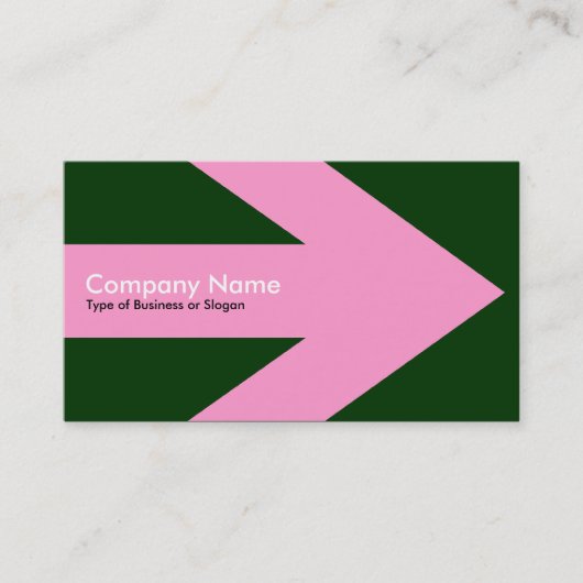 Pfeil v3 (Rosa) - Dunkelgrün 003300 Visitenkarte (Vorderseite)
