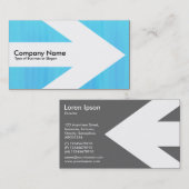 Pfeil v3 (weiß) - Blauer gestrichene Textur Visitenkarte (Vorne/Hinten)