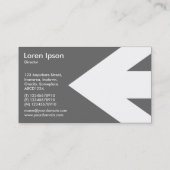 Pfeil v3 (weiß) - Blauer gestrichene Textur Visitenkarte (Rückseite)