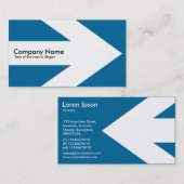 Pfeil v3 (weiß) - Desert Blue 006699 Visitenkarte (Vorne/Hinten)