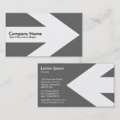 Pfeil v3 (weiß) - Grau 666666 Visitenkarte (Vorne/Hinten)