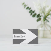 Pfeil v3 (weiß) - Grau 666666 Visitenkarte (Stehend Vorderseite)